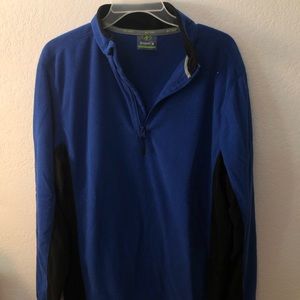 Blue fleece 1/4 zip jacket